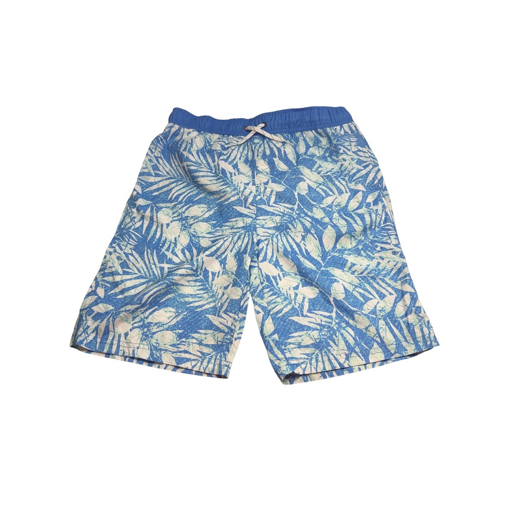 Ocean + Coast Boys Blue Tropical Palm Swim Trunks Moisture Wicking XL 18-20 NEW